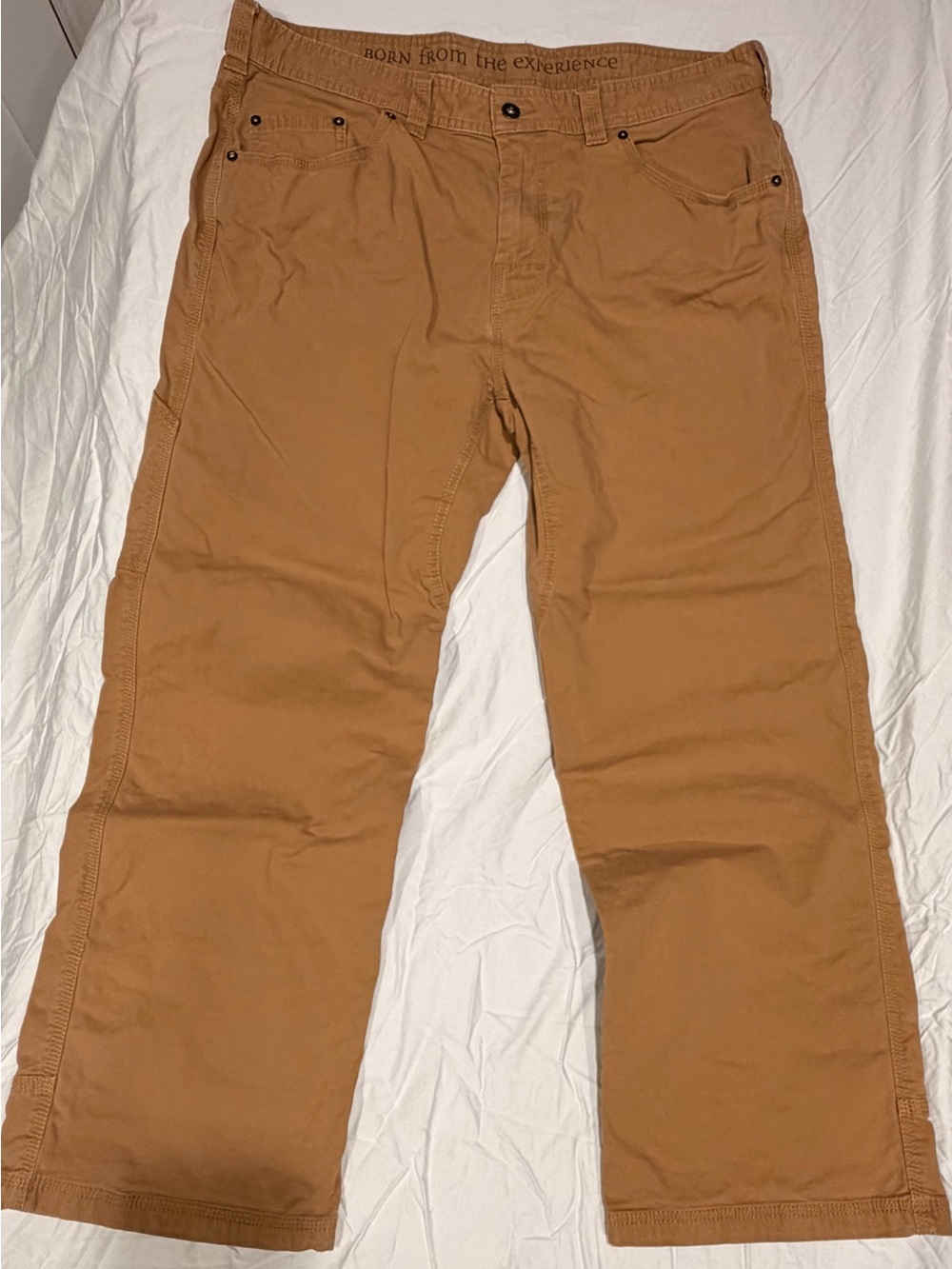 Prana Men's Tan Work-Style Canvas Pants - 38x30